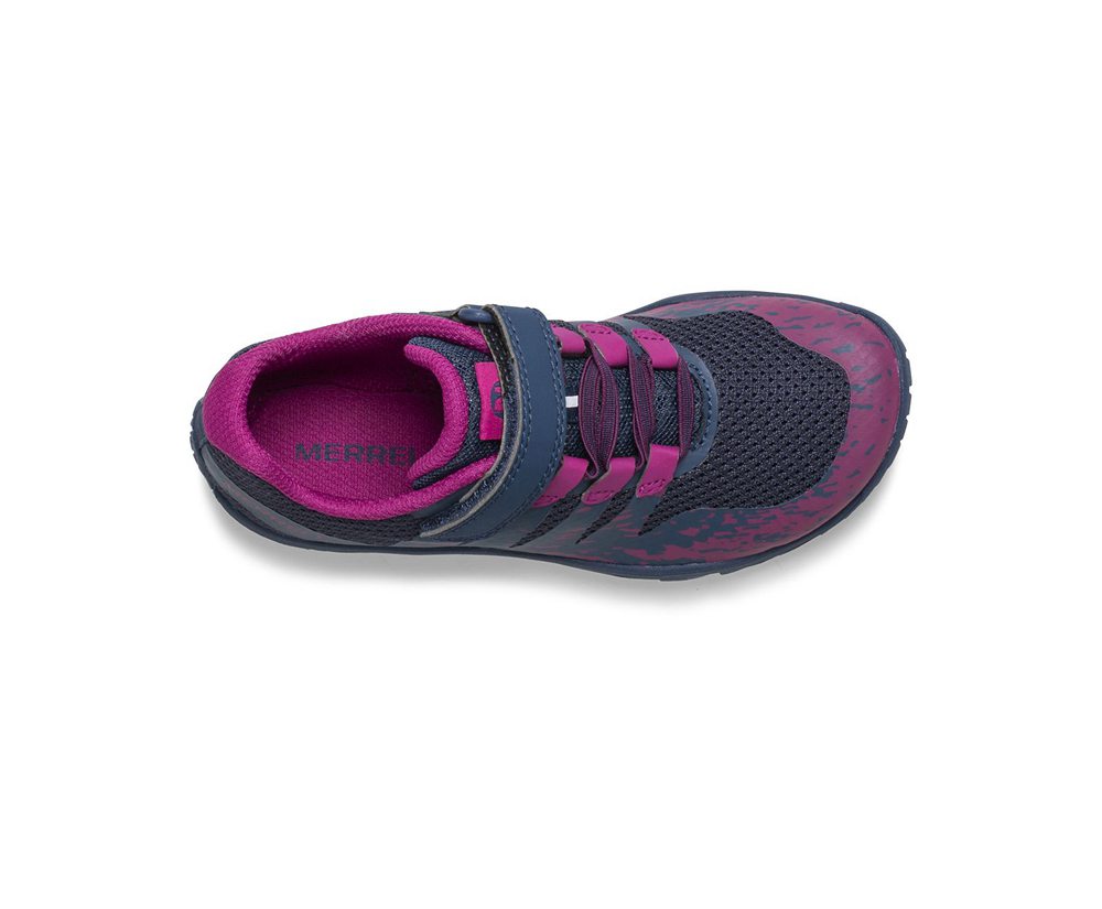 Merrell Sneakers Navy/Pink - Trail Glove 5 A/C - Kids 35LBHTDUY